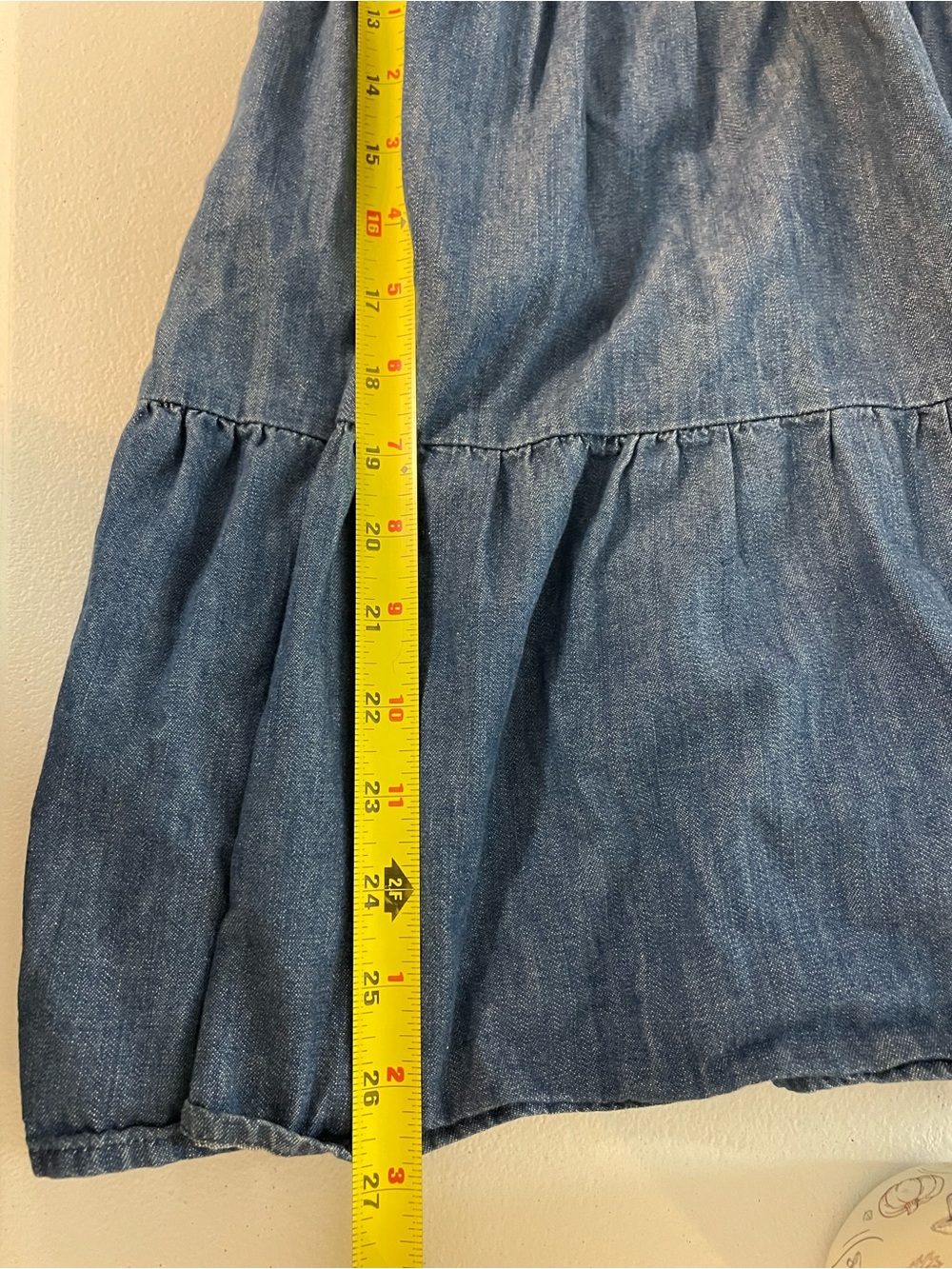Wrangler Retro Denim/Chambray Tiered Spaghetti-Strap Prairie Dress - Picture 8 of 12